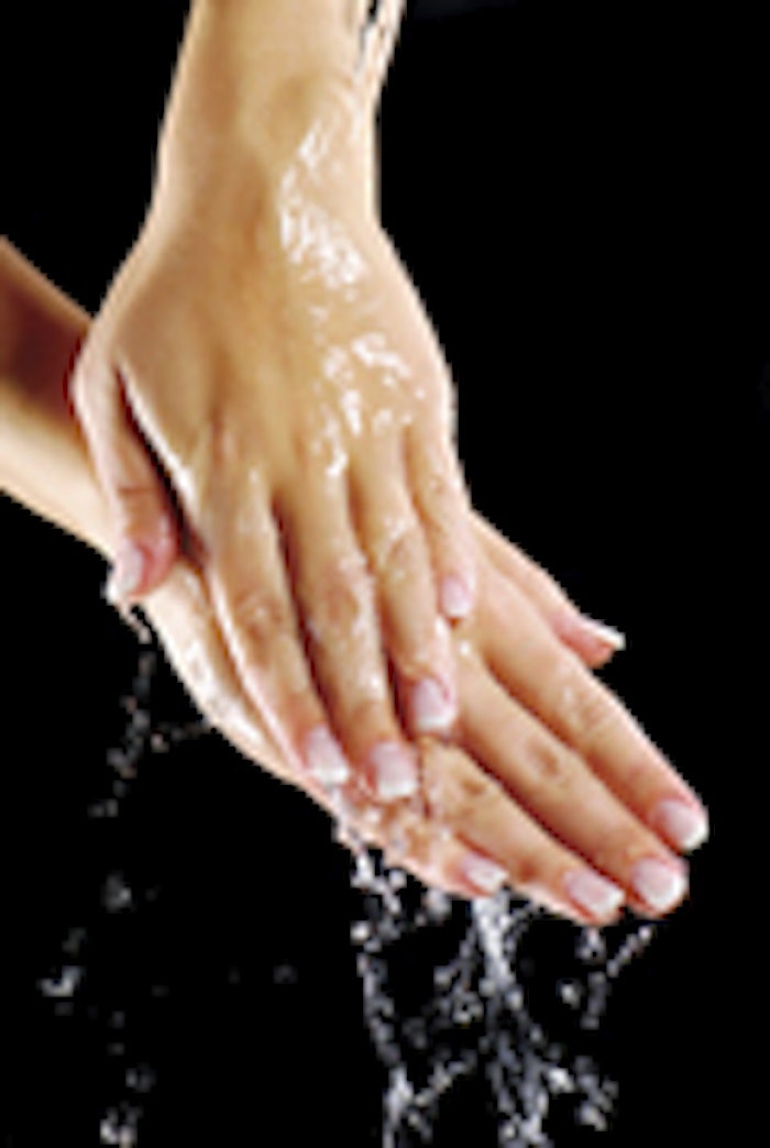 humidification - elegance woman hand on black.
