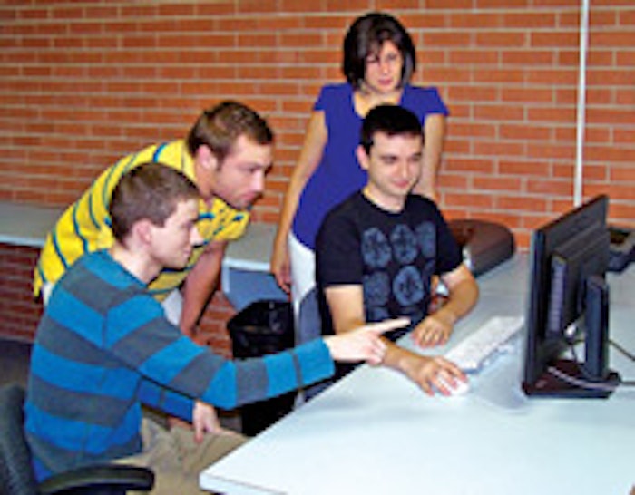 Allured Web team members (from left) Andy Frederick, Nick Mason, Jan Ludwig and Jon Allured.