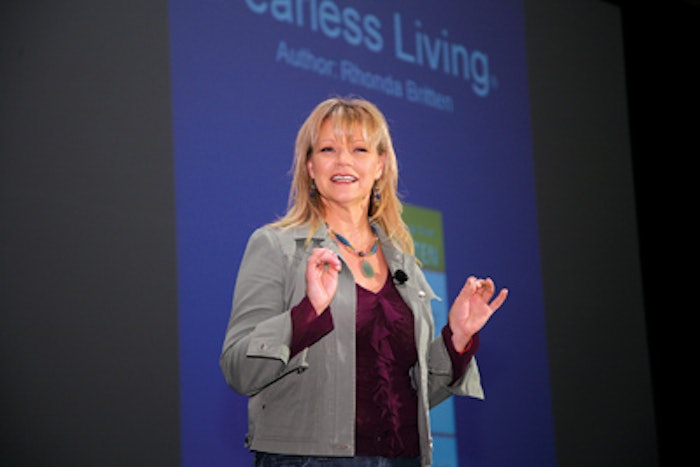 Rhonda Britten shares with Face & Body attendees how to achieve fearless living during her keynote presentation in August.