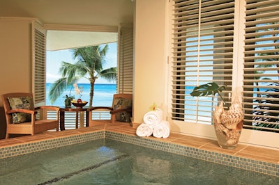 Hydrotherapy treatments at the Moani Lani Spa play off the facility’s water-centric location.