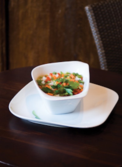 Lemongrass and Lime Leaf Broth with Jasmine Rice and Fresh Vegetables