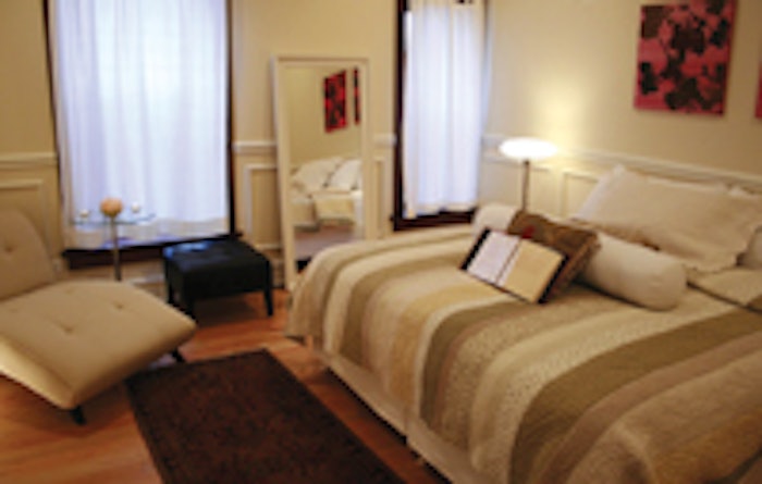 The guest rooms at Ruby Room supply a comfortable place of respite for Chicago visitors who are seeking a less structured, more free-form environment with spa services available.