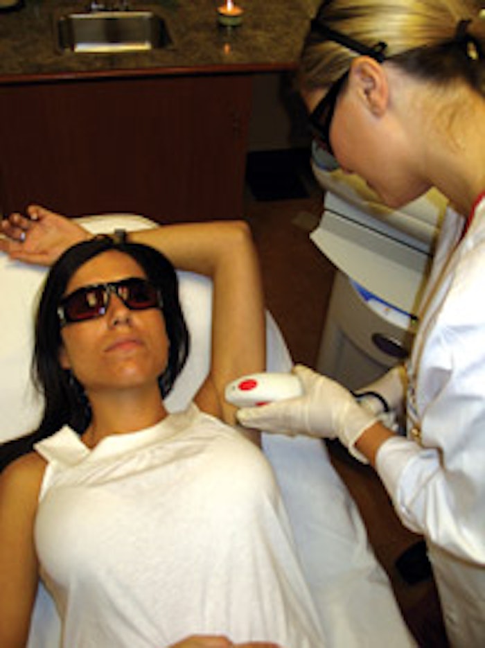 Laser hair removal consistently ranks among the popular procedures for medical aesthetic practices. Image courtesy of the National Laser Institute.