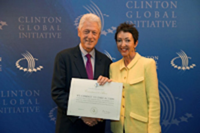 Former President Bill Clinton, founder of the Clinton Global Initiative, and J. Wurwand