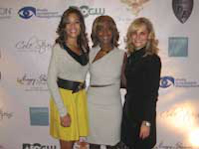 From left, Sunny Hostin, emcee for the event and legal analyst for CNN and Headline News’ InSession; Diane Stevens, founder of the foundation; and Lisa M. Crary, CEO and owner of Sanítas Skincare