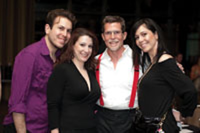 M for Makeup: From left: M. Stewart; L. Caruso; celebrated chef Rick Bayliss, one of the judges; and M. Rizzo.