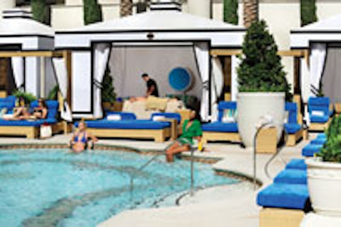 Spa treatments can be experienced in a private cabana next to the intimate and secluded Jupiter Pool from Qua Baths & Spa’s Garden of the Gods poolside menu.