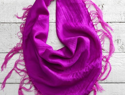 Silk fuchsia scarf by GAIAM