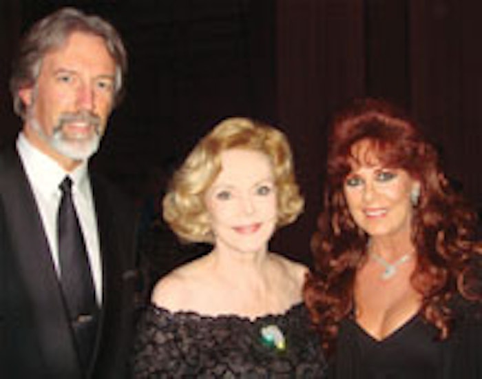 Greg and Linda Beck, founder of Make My Day Beautiful!, with Barbara Sinatra (center) at the event.