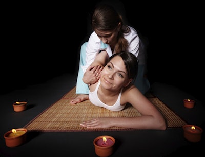 girl receiving thai massage