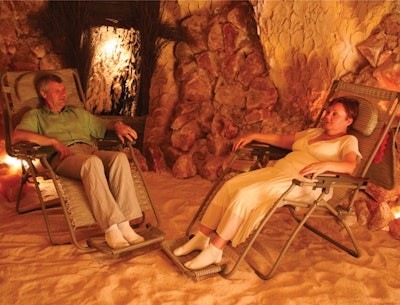 Williamsburg Salt Spa’s salt therapy area