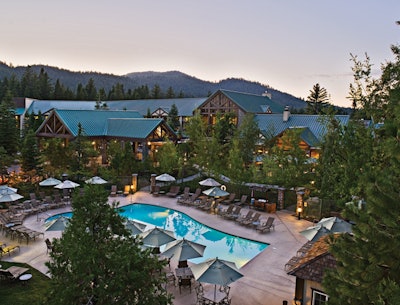 Outdoor grounds of Tenaya Lodge