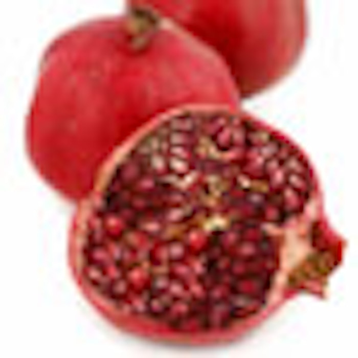 Pomegranate On White Is