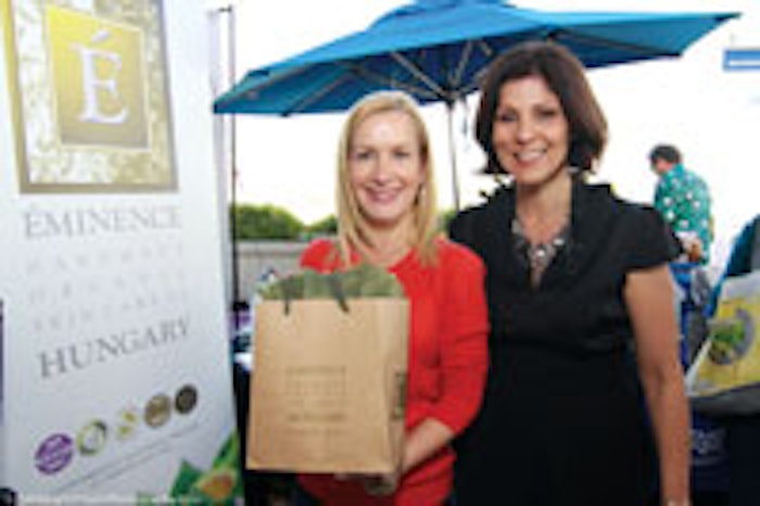 Angela Kinsey, left, star of television show, The Office, with Stephanie Baresh, Éminence’s director of marketing, at the event.