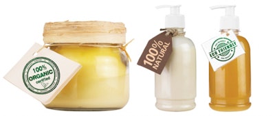 Green Scene Bottles W Labels