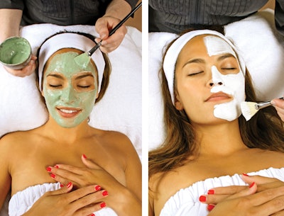 2 different spa facial photos