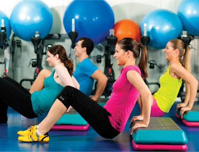 People doing strength exercises