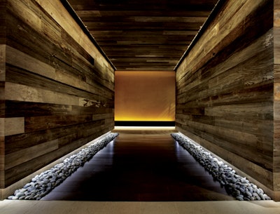 The 'portal ' indoor walkway at Miraval