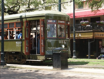 trolly on St. Charles Avenue