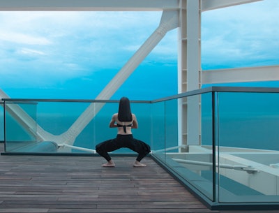 yoga on the deck