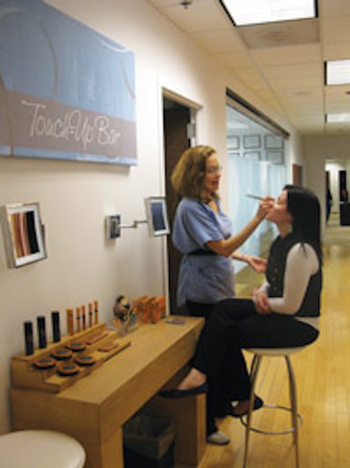 Taking the extra time to show a client highlighting and contouring makeup techniques, as well as how to conceal blemishes or accentuate the eyes, will provide them with a remarkable service.