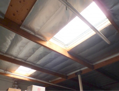 Skylights and insulating window coverings save energy at Emani