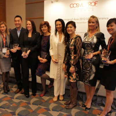 DAYSPA consulting editor Lisa Starr (4th from left) reports on Cosmoprof Hong Kong. Starr, also senior consultant for Wynne Business, was one of the conference speakers.