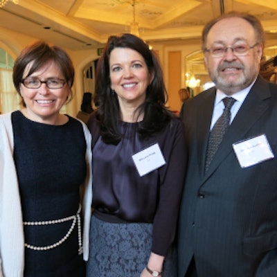 (L-r) Suzi Weiss-Fischmann, Mary van Praag and George Schaeffer celebrate van Praag’s new role at OPI.