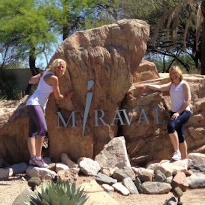 Karen (right) rocks Miraval!