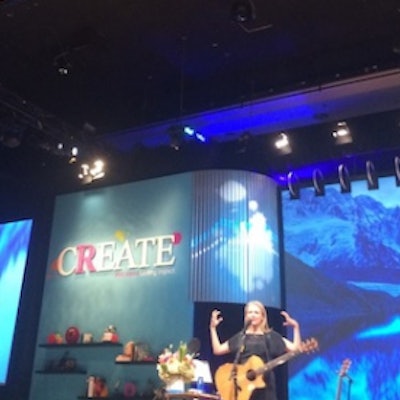 Jewel gets ready to rock the room.