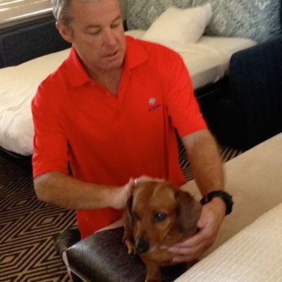 La Quinta Spa masseur Tom Galligan and “Scampers”