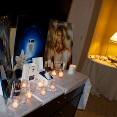 The spa room at the TMG Pre-Oscar Luxury Lounge