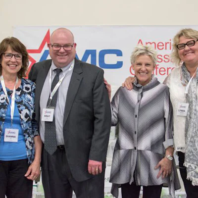 [Left to right ] Cortiva Institute instructor Dianna Lynn Jungels; Kray Kibler, CFO, Scrip Companies; CG Funk, Vice President, Industry Relations and Product Development, Massage Envy Spa Franchising; Lynda Solien-Wolfe, Vice President, Massage Therapy and Spa, Performance Health.
