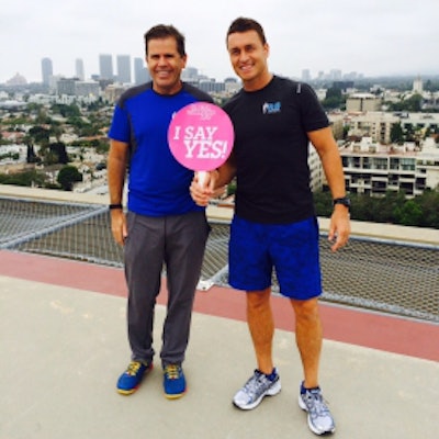 Andy Clay and Rick Hagaman of Blue Clay Fitness say “Yes!” to Global Wellness Day.