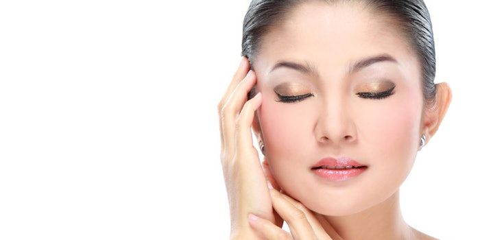 Beautiful asian woman face