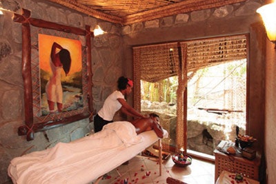 A treatment room at Kuriftu Resort and Spa Debre Zeit