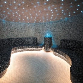 The steam room at the Spa at the Beverly Wilshire Four Seasons in Beverly Hills, California.