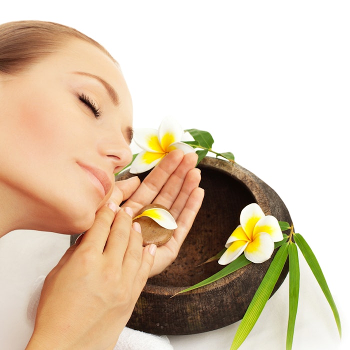 Beautiful face with flowers