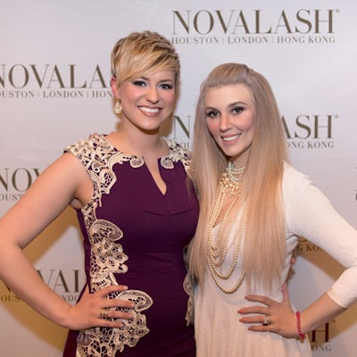 LASHoff winner Maribeth Melton (left) with Sophy Merszei, CEO, Novalash (right)/Courtesy of NovaLash