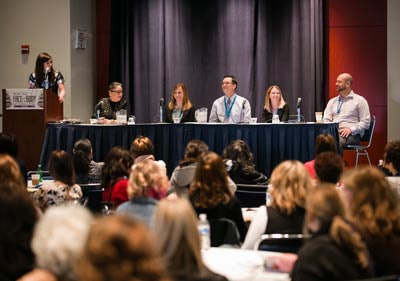 The four panelists—Perry Romanowski, Gina Cosby, Kelly Dobos and Tom Lehman—all came to the table with experience and knowlege in cosmetic chemistry. Romanowski started off by noting that recent marketing efforts have touted 'chemical-free' products, when chemicals are the building block of all food, water, plants, etc. He then introduced the three classifications of cosmetic ingredients (functionals, claim ingredients and esthetic modifiers), which the panel then explained. The panel went through ingredient labels for a number of different products, explaining how to read those labels, note what ingredients are present and determine at what levels they are included. The panelists discussed ingredients that have been questions in recent years such as petrolatum, parabens, polyethylene glycol and foraldehyde donors. Lehman noted that while many believe all parabens to be estrogen disrupters, they are safe and effective. He added that the study referenced in most anti-paraben reports was not even tested with a control. There were a number of audience questions for the panels, including subjects such as gentle surfactants, safe lighteners for darker skin, stem cells and more.