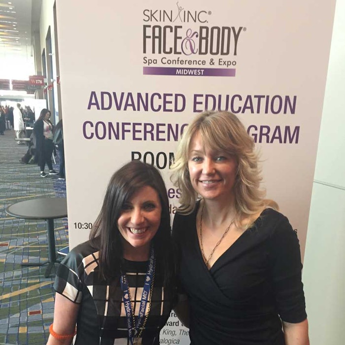 Business summit speaker Deedee Crosset (right) and Katie Anderson