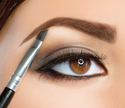 Choosing the right brow product should be based on the client’s skillset and the right formula for her hair type. Sparse brows might need a pencil, gappy brows need a brow wax and fuller brows need a tinted brow gel to keep hair in place. Depending on the product chosen, teach clients the correct application in a “less is more” technique using their facial measurements to determine the right brow style and shape. One of the most important choices for brows is the shade. The best rule of thumb when choosing brow color is to select a shade that is two shades lighter for brunettes and darker for blondes. A taupe with a red undertone looks nice on redheads, and a brown with red undertones works great on darker auburns. For silver haired clients, choose a soft, cool taupe for their brows, since straight gray can look harsh.
