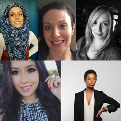 Pictured clockwise from top left: Chelsea Rieu-Torrez, April McKeeth, Nicole Nichols, Elizabeth Taylor, and Ashley Stoltz; Images courtesy of 5MetaCom