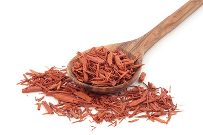 Santalum album (sandalwood) repairs dry and damaged skin, acne and scarring. It is also anti-inflammatory and antifungal.