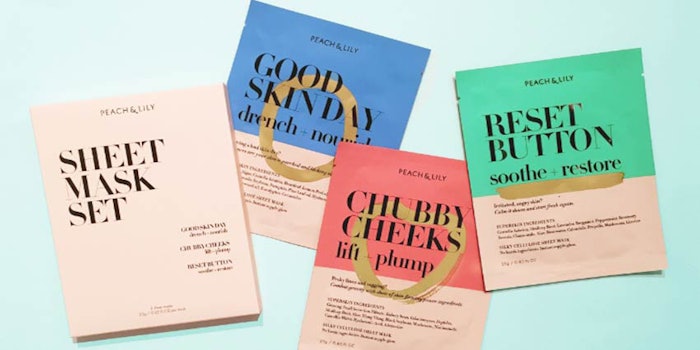 Peach & Lily is launching its first mask products, which will be available at Macy's.