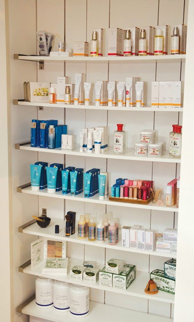 ALB: I always knew I wanted to do natural/organic with efficacy. For organic facial care, we are the only one in our area. People are so chemically sensitive. We are a neighborhood business that focuses on goal-oriented treatments. We use Dr. Hauschka, Sircuit and Intraceuticals in the treatment room, and then we have a few more lines that we carry in retail. As far as designing treatments, we have a basic protocol. I give [the estheticians] freedom. So much is based on the individual. The exception is the Intraceuticals protocol, which is pretty specific. I have been researching microneedling and have had a few appointments to try it.