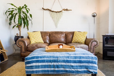 Studio Elevate features tranquil vibes and chic bohemian décor for a comfortable space that makes guests feel welcome