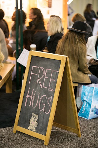 Free hugs at Face & Body Northern California