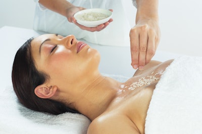 Woman Relaxing at a Spa