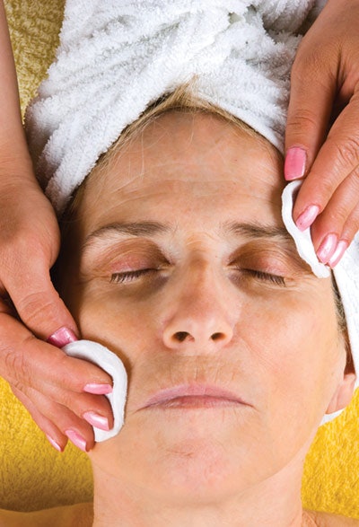 Someone receiving a spa treatment